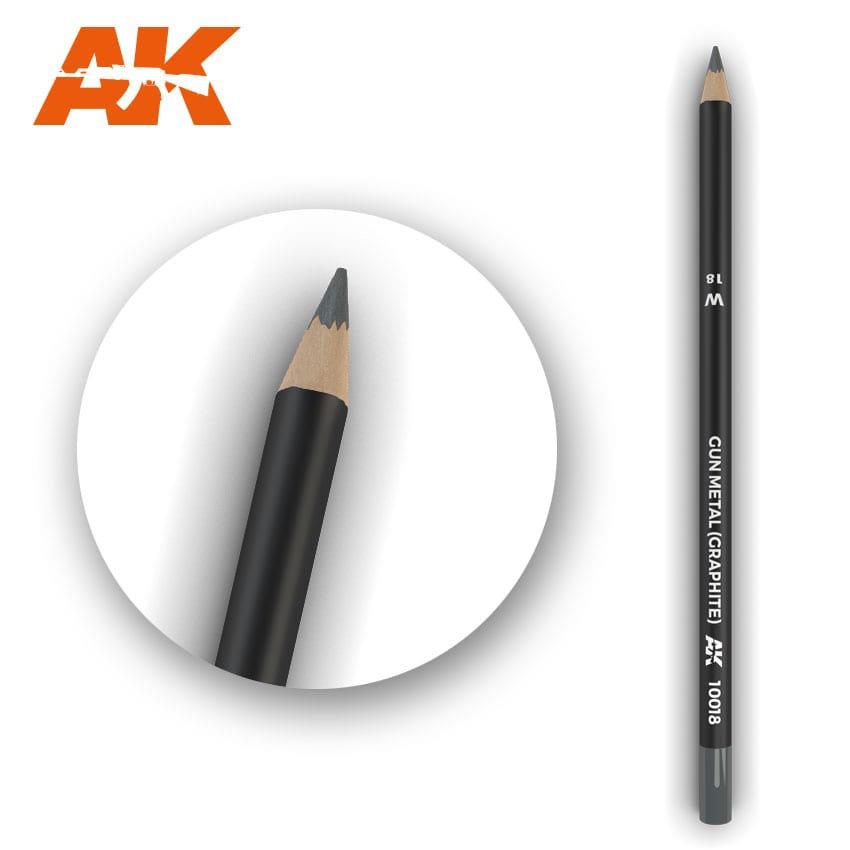 Crayon aquarelle AK Interactive AK10018 GUN METAL (GRAPHITE)