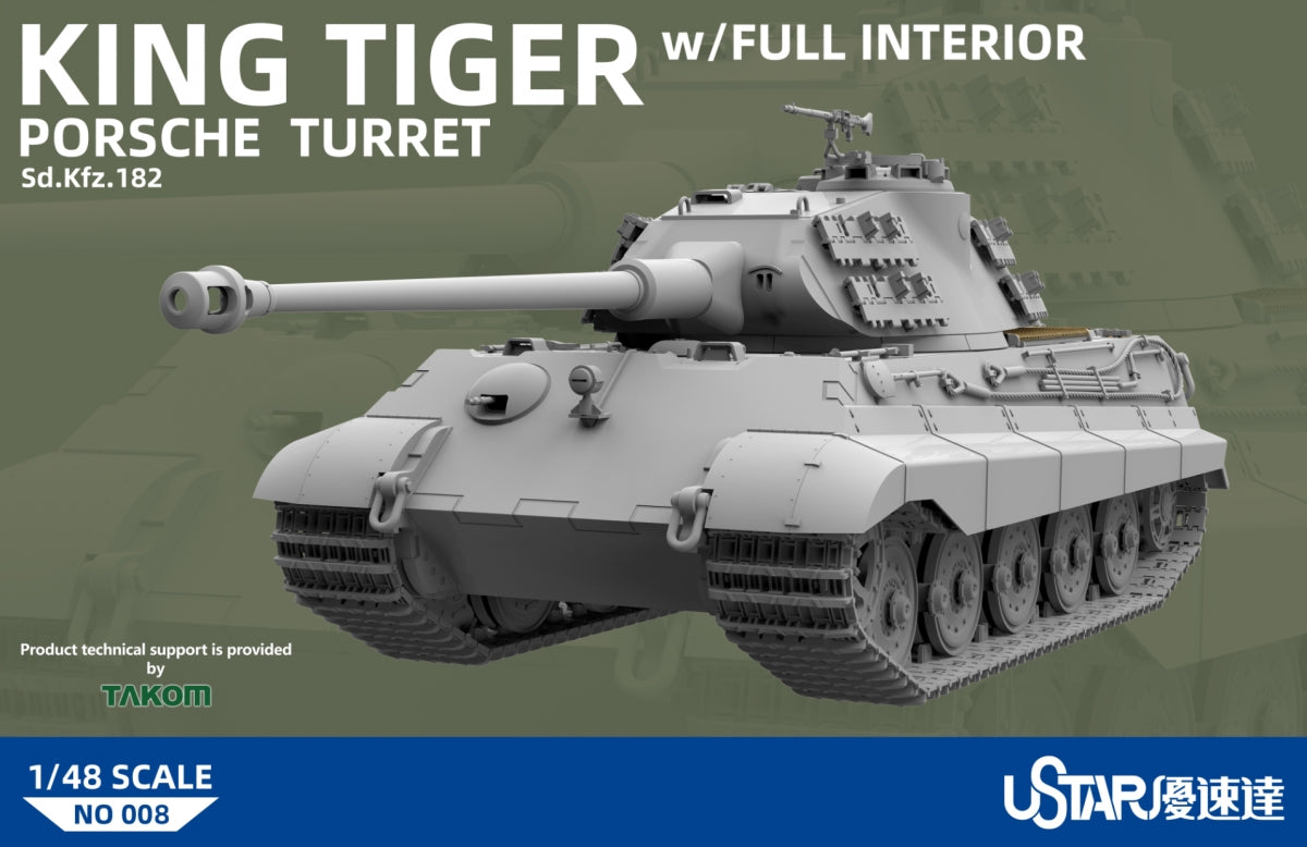 Suyata NO-008 King Tiger Tourelle Porsche avec intérieur complet 1/48 – Bild 7