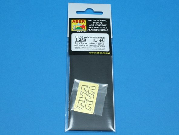 Aber 350L-46 Ensemble de 6 canons Flak 28 de 4 cm avec boucliers pour la marine allemande (1/350) – immagine 4