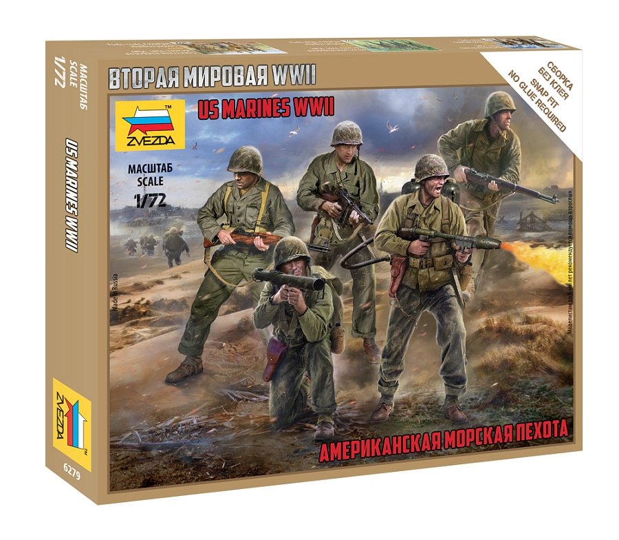 Zvezda 6279 Marines US Seconde Guerre Mondiale 1/72