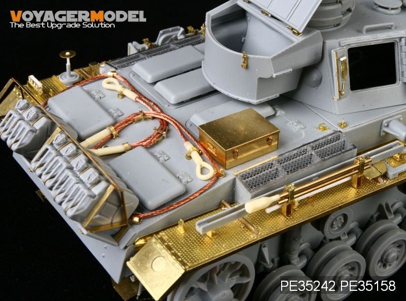 Voyager modèle PE35242 seconde guerre mondiale allemand Pz.Kpfw.III Ausf.N spz.Abt 501 Afrika pour DRAGON 6431 1/35 – imagen 5