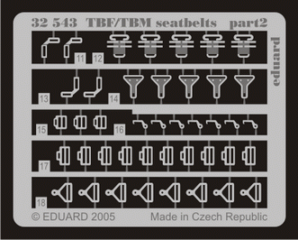 Ceintures de sécurité Eduard 32543 TBF/TBM 1/32 TRUMPETER