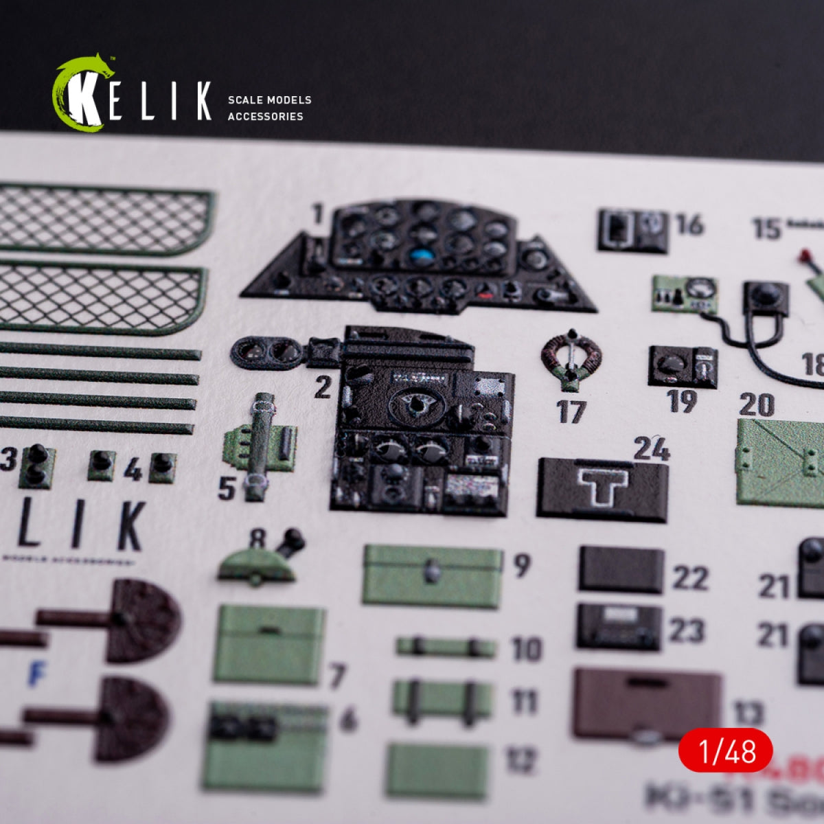 Décalcomanies 3D pour l&amp;#39;intérieur du Ki-51 Sonia KELIK K48077, compatibles avec la maquette WingsyKits au 1/48 – image 3