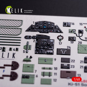 Décalcomanies 3D pour l&amp;#39;intérieur du Ki-51 Sonia KELIK K48077, compatibles avec la maquette WingsyKits au 1/48 – image 3