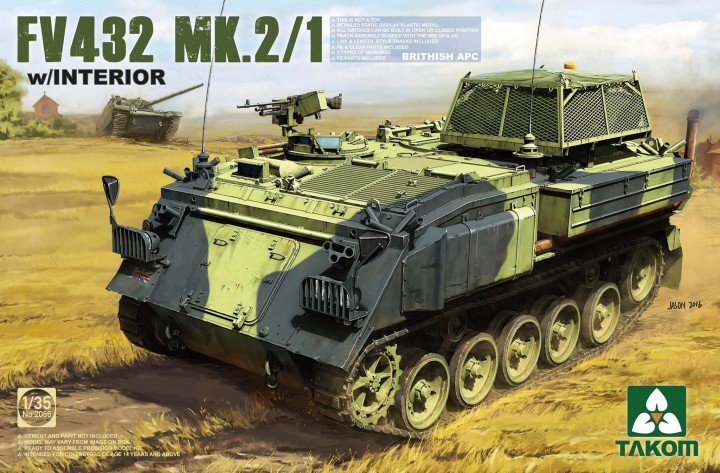 Takom 2066 British APC FV 432 Mk.2/1 w/Interior 1/35