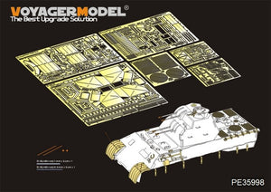 Maquette Voyager PE35998 FlaKPanzer V allemand de la Seconde Guerre mondiale, canon antiaérien FlaKvierling 20 mm MG 151/20, version de base pour TAKOM 2105 au 1/35