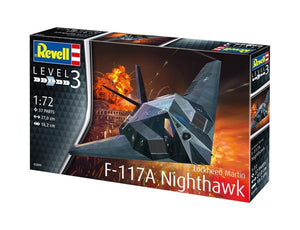 Maquette d&amp;#39;avion d&amp;#39;attaque furtif F-117A Nighthawk Revell 63899 au 1/72