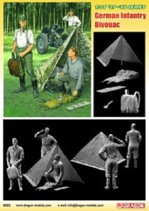 Dragon 6695 Bivouac de la Wehrmacht allemande, ensemble de 3 figurines avec abri (1/35)