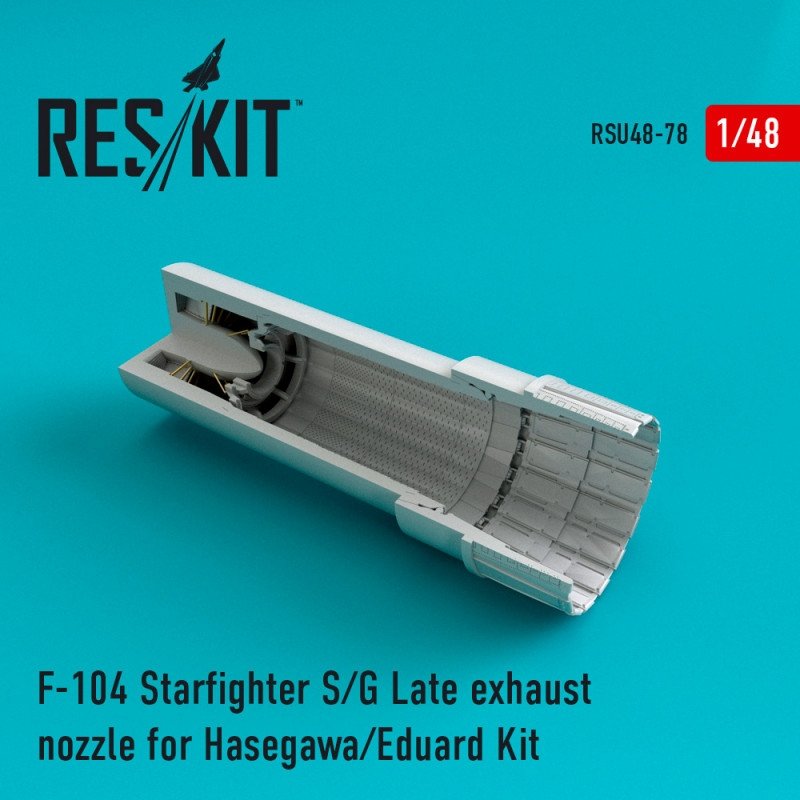 RESKIT RSU48-0078 Buse d&amp;#39;échappement pour F-104 S/G Late Starfighter (kit Hasegawa/Eduard 1/48)