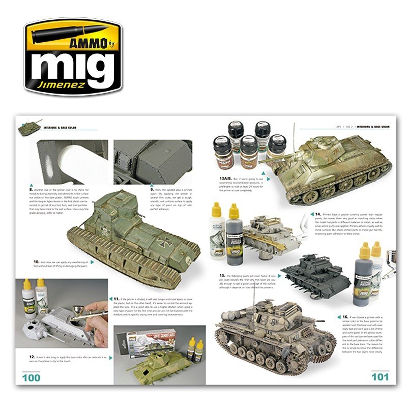 Ammo of Mig Jimenez 6201 ENCYCLOPÉDIE DES TECHNIQUES DE MODÉLISME – VÉHICULES BLINDÉS VOLUME 2 – PEINTURE INTÉRIEURE ET BASES DE LA PEINTURE (Polonais) – immagine 2