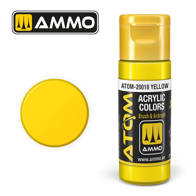 AMMO de Mig Jimenez 20018 ATOM COLOR Jaune 20ml