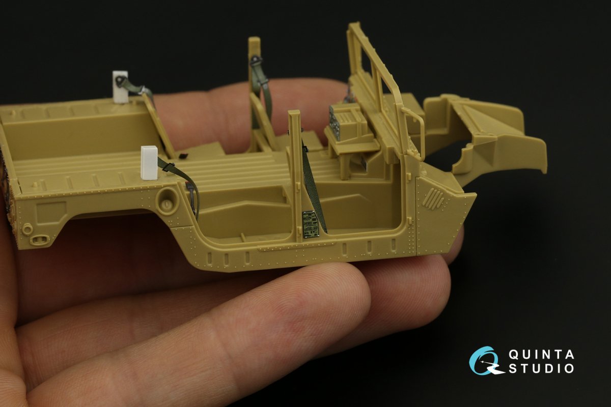 Intérieur imprimé en 3D et coloré sur papier décalcomanie Quinta Studio QD48310 pour la famille HUMVEE (Tamiya) au 1/48 – image 12