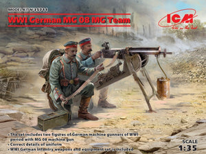 ICM 35711 Équipe de mitrailleuses allemandes MG08 de la Première Guerre mondiale (2 figurines) 1/35
