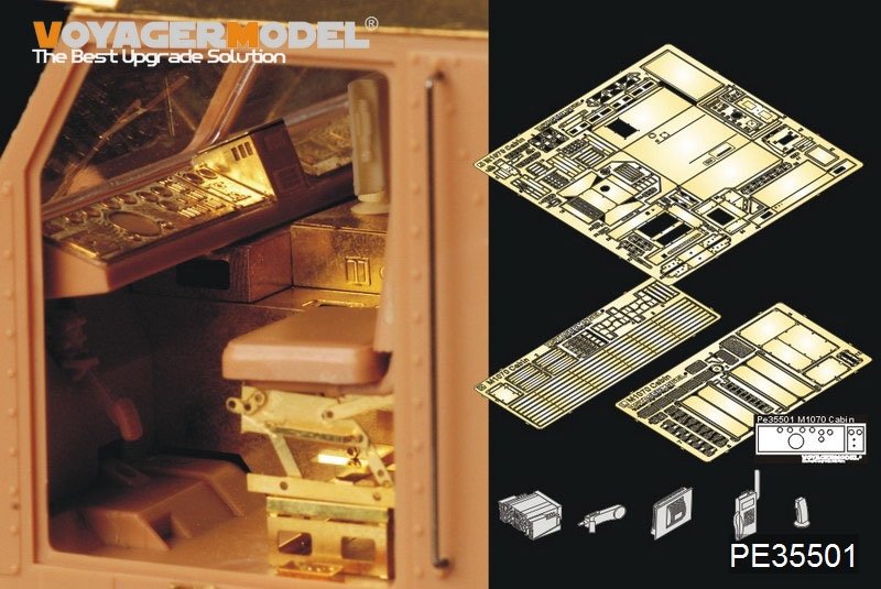 Intérieur du camion tracteur américain moderne M1070, modèle Voyager PE35501, pour maquette HOBBYBOSS 85502 à l&amp;#39;échelle 1/35