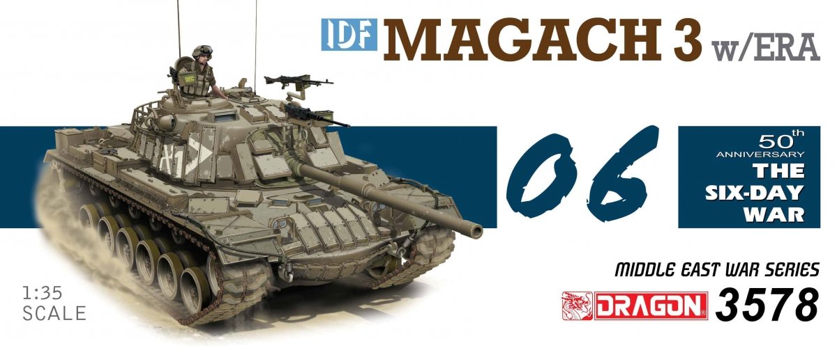 Dragon 3578 IDF Magach 3 avec ERA 1/35