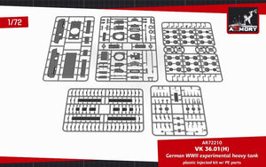 Armory Models 72210 VK 36.01(H) Char lourd expérimental allemand de la Seconde Guerre mondiale, échelle 1/72 – image 2