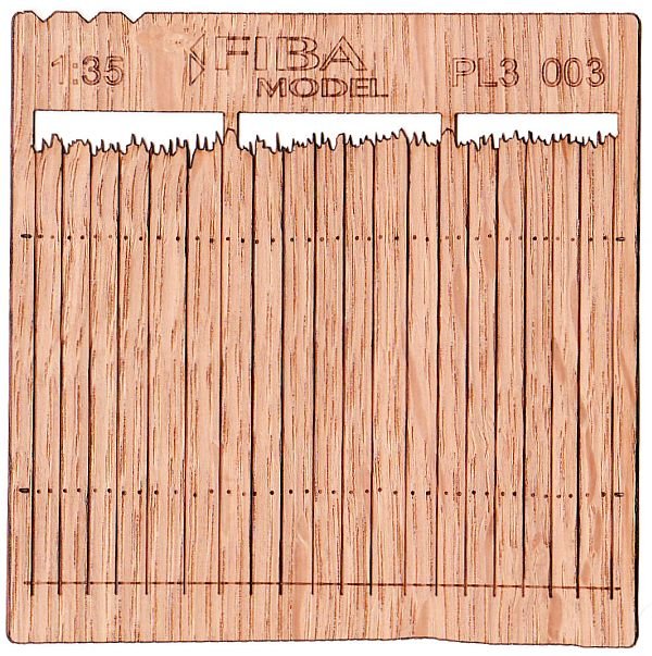 Maquette PL3-003 Clôture en bois type 3 / Clôture en bois 1/35