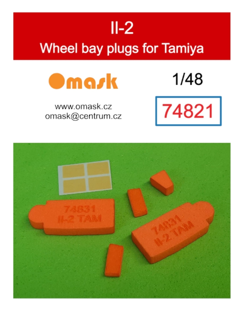 Omask 74821 Bouchons de puits de train d&amp;#39;atterrissage Il-2 (pour Tamiya) 1/48