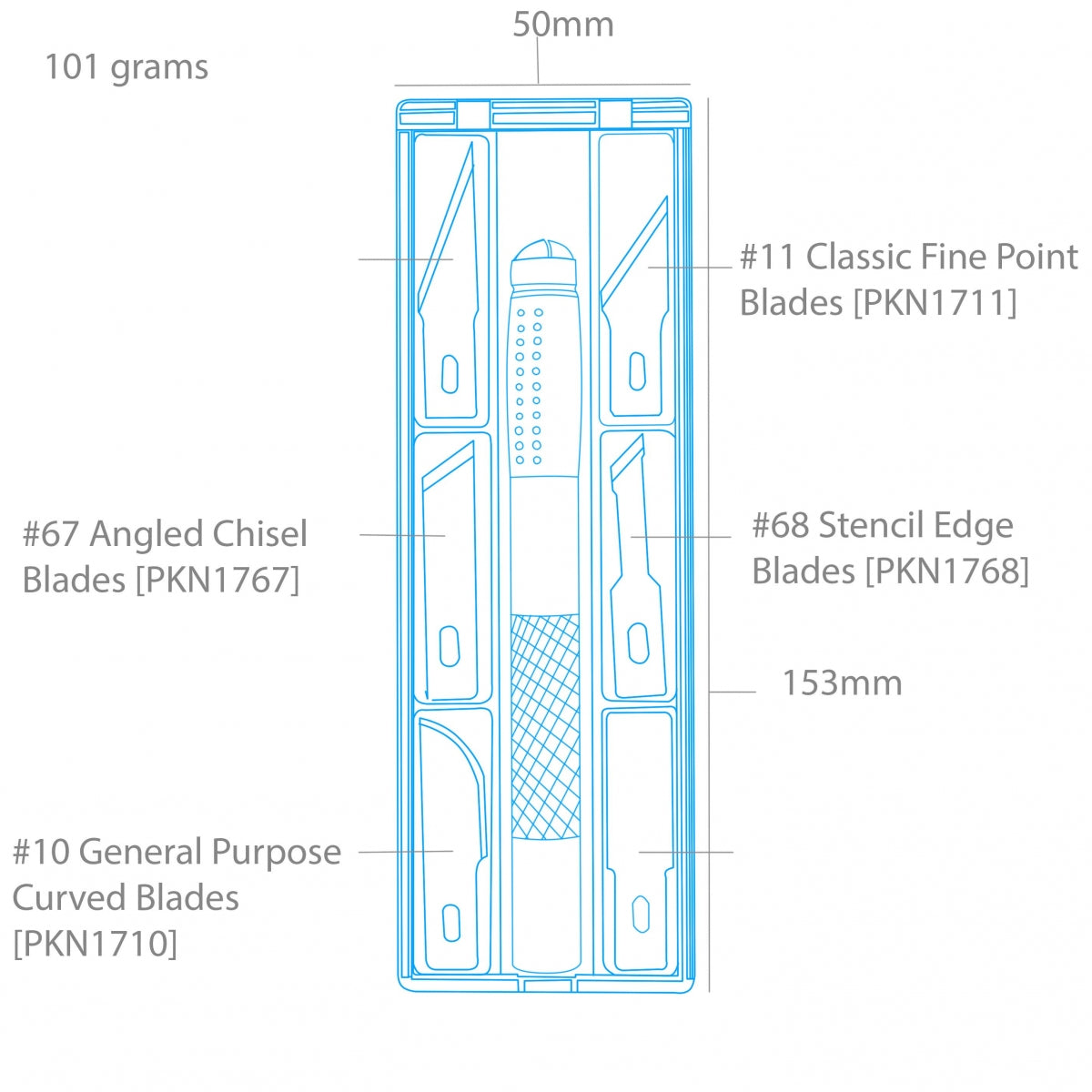 Ensemble de couteaux de précision à poignée souple Modelcraft PKN4302-S n° 2 (125 mm) – image 3