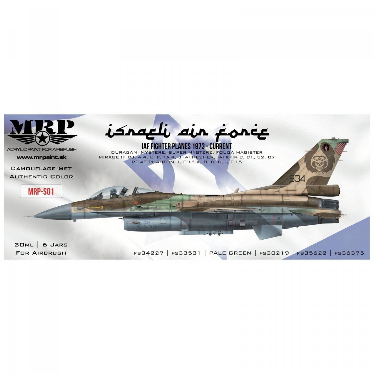Mr. Paint MRP-S01 Force aérienne israélienne 6 x 30 ml