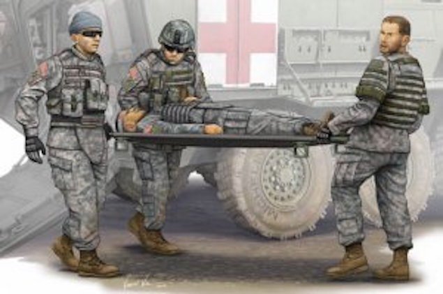Trumpeter 00430 Équipe d'ambulanciers de l'armée américaine moderne (1/35)