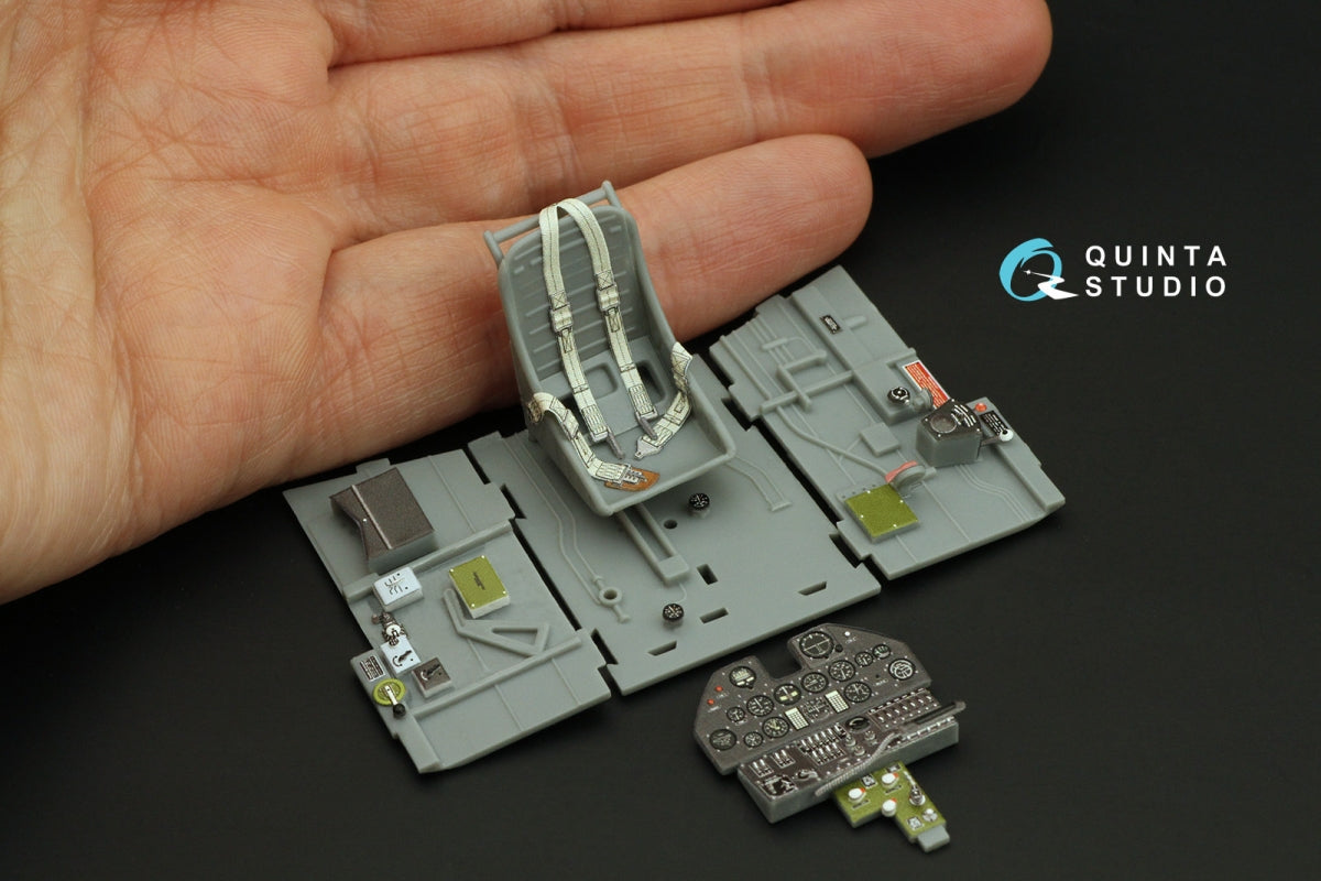 Intérieur imprimé en 3D et coloré sur papier décalcomanie Quinta Studio QD32122 P-40E War Hawk (Trumpeter) 1/32 – immagine 10