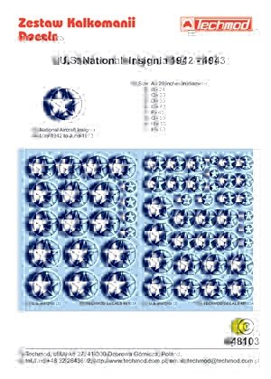 Techmod 48103 - Insignes nationaux américains 1942-1943 (1/48) – image 3