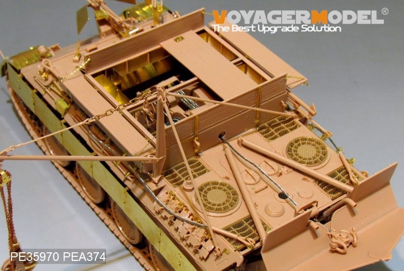 Modèle Voyager PE35970 Bergepanther Ausf.A allemand de la Seconde Guerre mondiale (type tardif, porte-outils Panther G) Base pour MENG SS-015 1/35 – image 11
