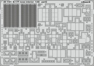 Intérieur du nez du B-17F Eduard 491181 HKM 1/48