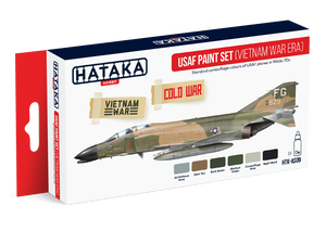Hataka HTK-AS09 Ensemble de peinture USAF époque guerre du Vietnam 6x17ml