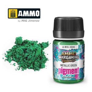 AMMO par Mig Jimenez 3048 Pigment Vert Métallique 35ml