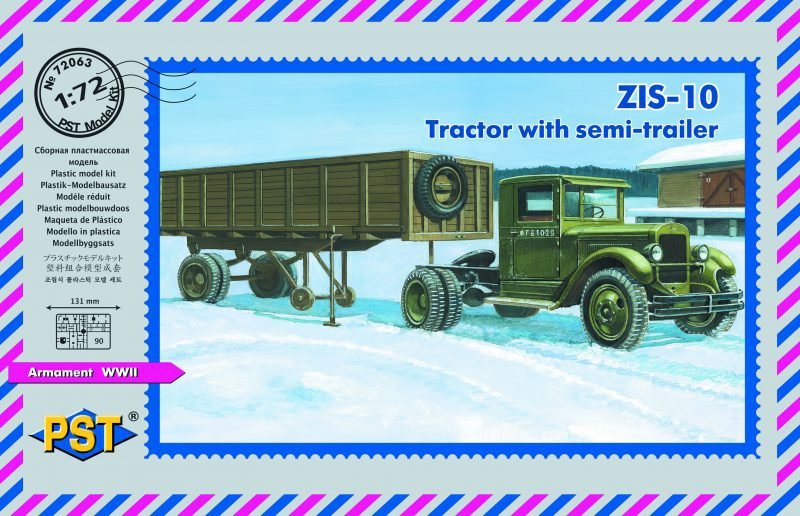 Tracteur ZiS-10 avec semi-remorque PST 72063 à l'échelle 1/72