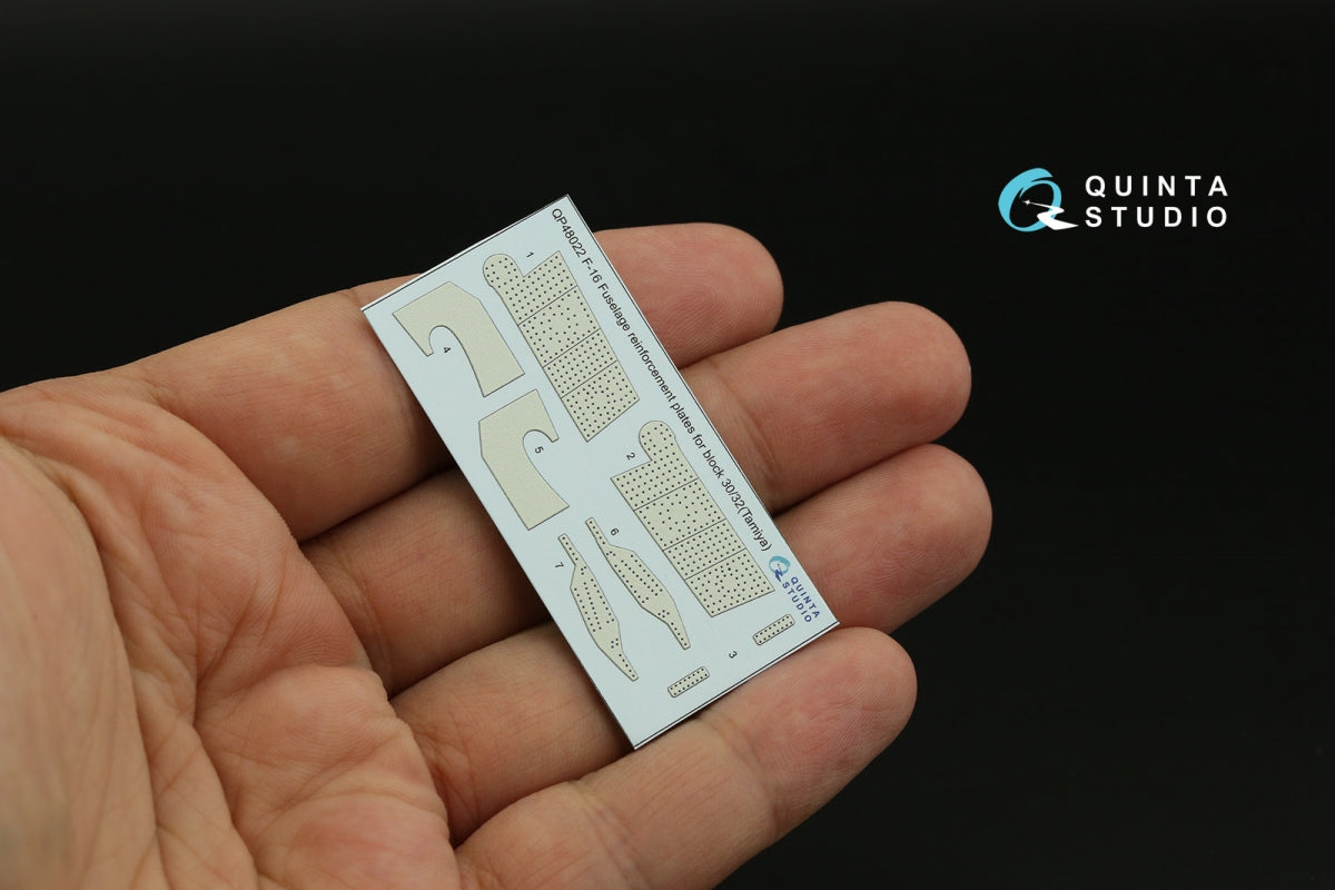 Quinta Studio QP48022 Plaques de renfort F-16 bloc 30/32 (Tamiya) 1/48 – Bild 5