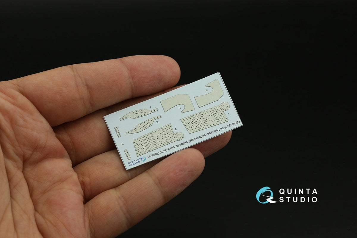 Quinta Studio QP48022 Plaques de renfort F-16 bloc 30/32 (Tamiya) 1/48 – Bild 3