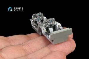 Intérieur imprimé en 3D et coloré sur papier décalcomanie Quinta Studio QD48145 F/A-18B (pour kit Kinetic) 1/48  – Bild 5