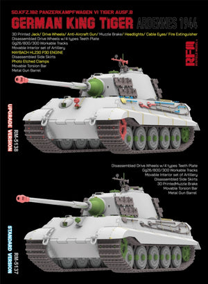 Rye Field modèle 5138 King Tiger allemand Pz.Kpfw. VIAusf. B Ardennes 1944 Upgrade Version 1/35 – image 3