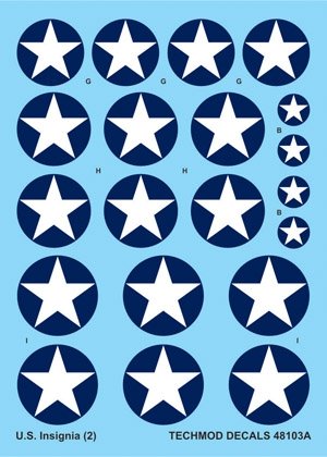 Techmod 48103 - Insignes nationaux américains 1942-1943 (1/48)