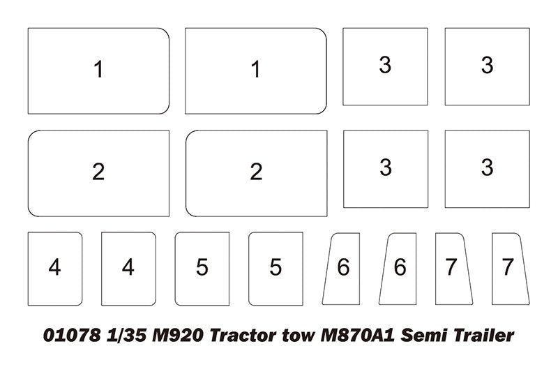 Trumpeter 01078 Tracteur M920 avec semi-remorque M870A1 1/35 – immagine 11