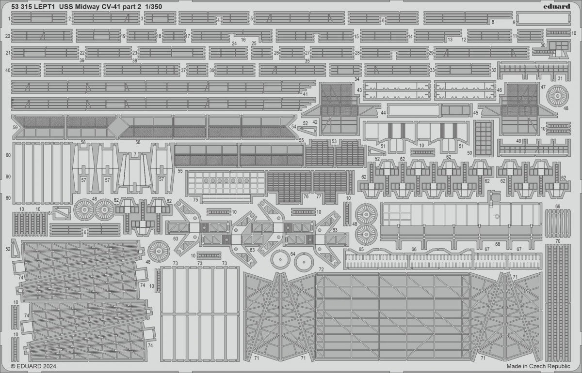 Eduard 53315 USS Midway CV-41 partie 2 TRUMPETER 1/350
