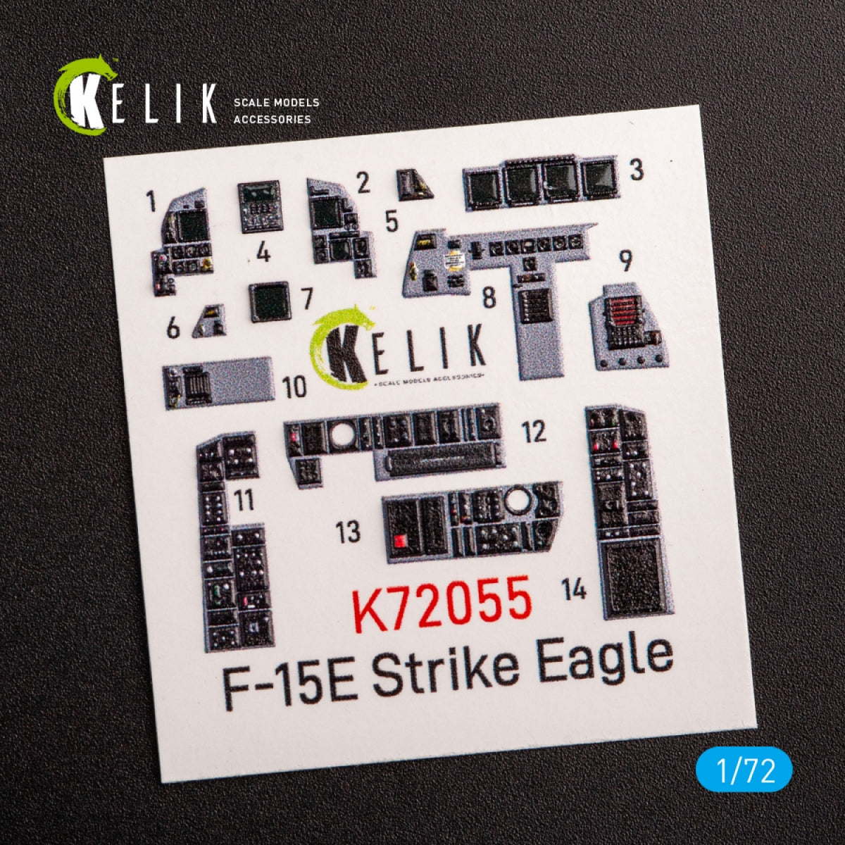 KELIK K72055 F-15E STRIKE EAGLE - DÉCALCOMANIES 3D INTÉRIEURES POUR MAQUETTE REVELL AU 1/72 – image 4