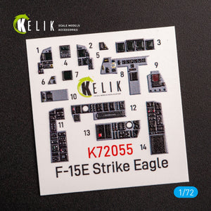 KELIK K72055 F-15E STRIKE EAGLE - DÉCALCOMANIES 3D INTÉRIEURES POUR MAQUETTE REVELL AU 1/72 – image 4