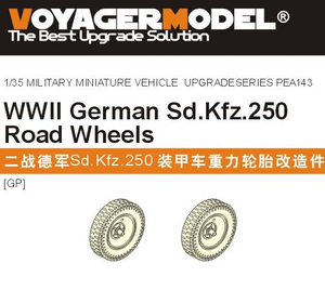 Modèle Voyager PEA143 Roues de route Sd.Kfz.250 allemand de la Seconde Guerre mondiale, motif 1 (pour tous) 1/35