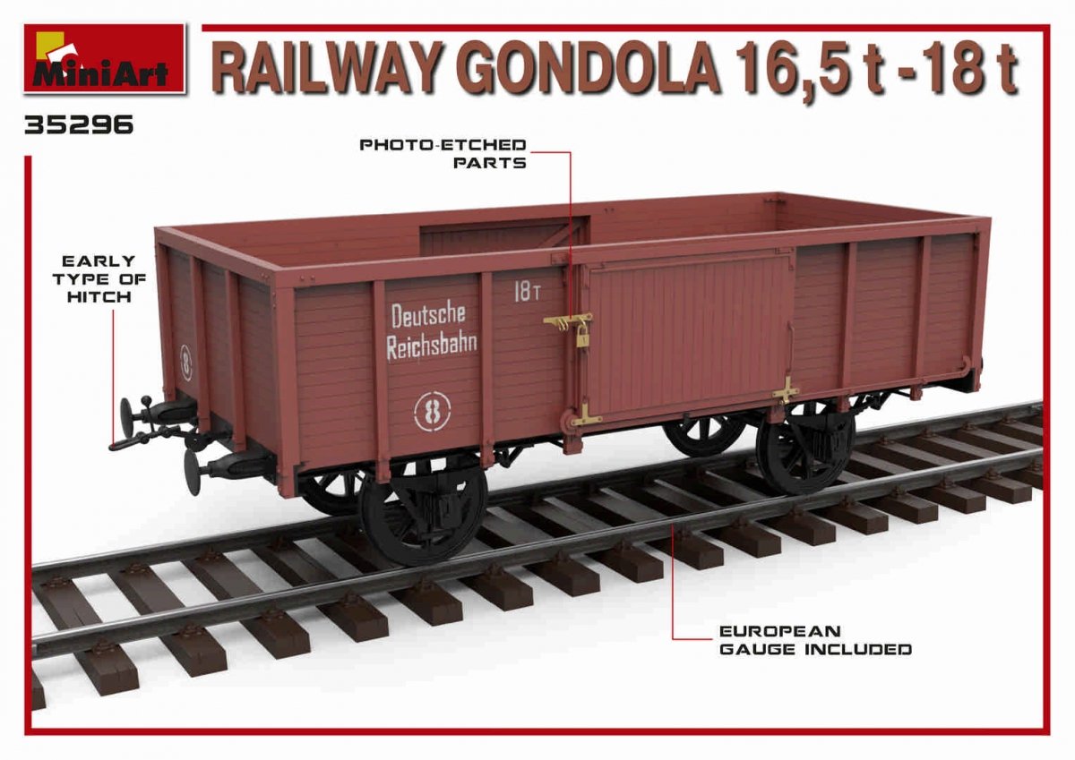 MiniArt 35296 GONDOLE FERROVIAIRE 16,5-18t 1/35 – Bild 6