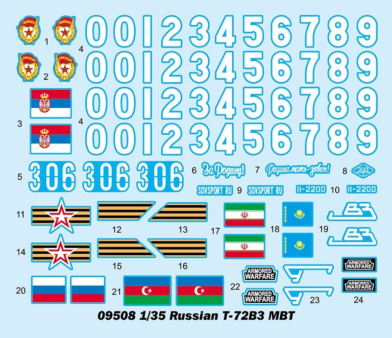 Trumpeter 09508 Char de combat principal russe T-72B3 1/35 – image 14