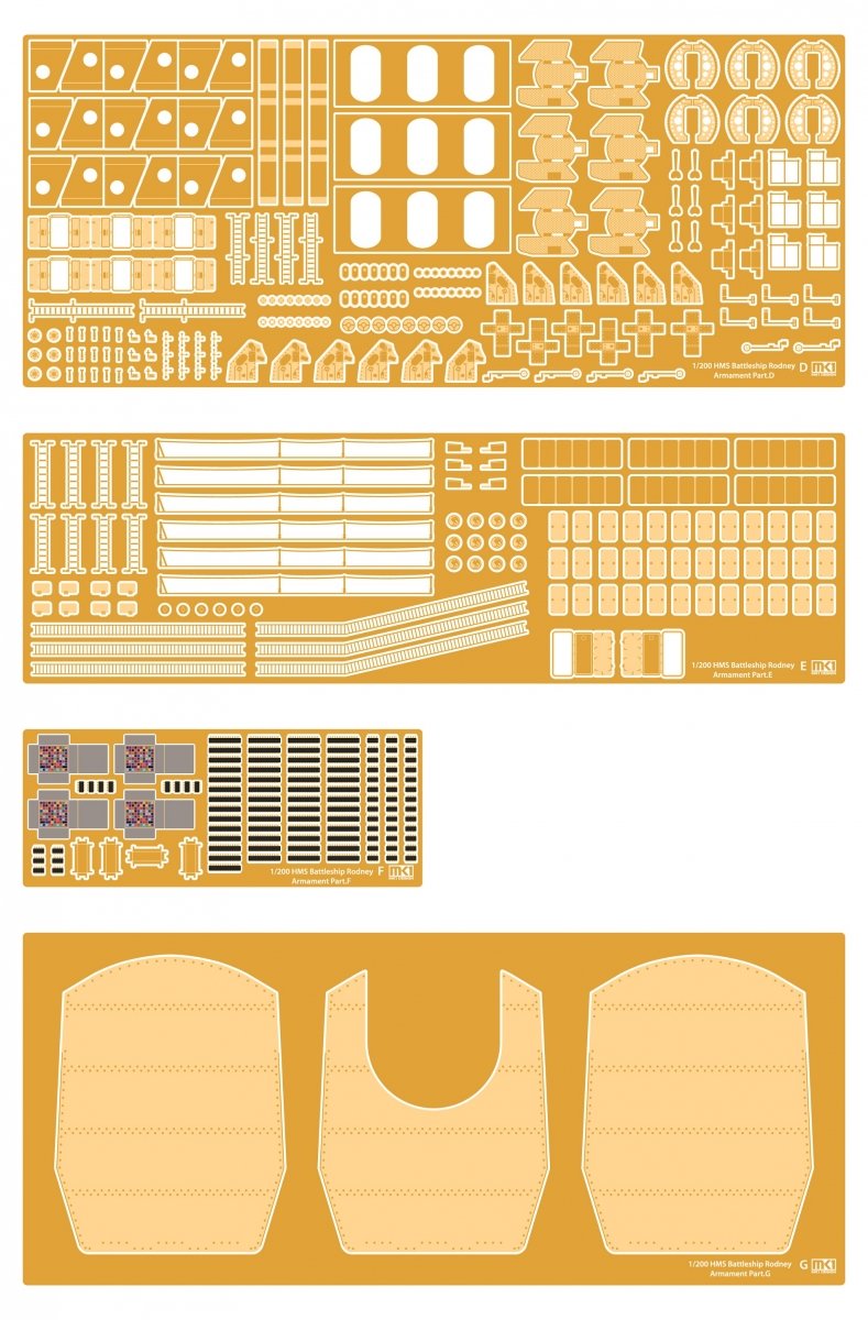 Ensemble d&amp;#39;armement MK1 Design MS-20013 HMS RODNEY 1/200 – image 9