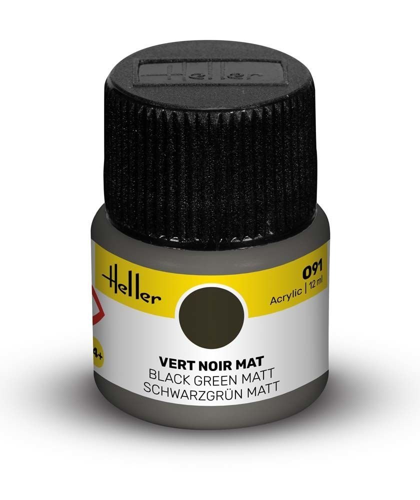 Heller 9091 091 Noir Vert - Mat 12 ml