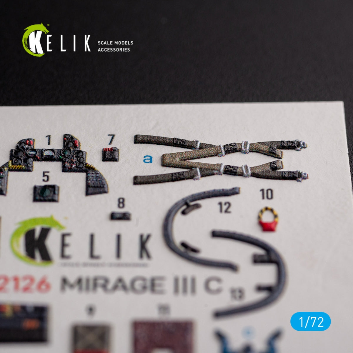 KELIK K72126 MIRAGE III C - décalcomanies 3D intérieures pour maquette Modelsvit au 1/72 – imagen 2