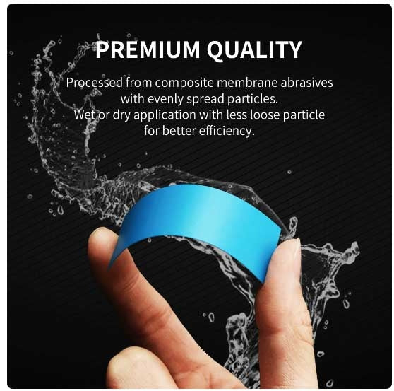 Papier de verre réutilisable autocollant DSPIAE DSP-1200 n° 1200 (75 x 25 mm) - Lot de 10 – image 3