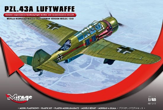 Mirage Hobby 481311 PZL.43A Luftwaffe FWM Mielec version 1940 (1/48)