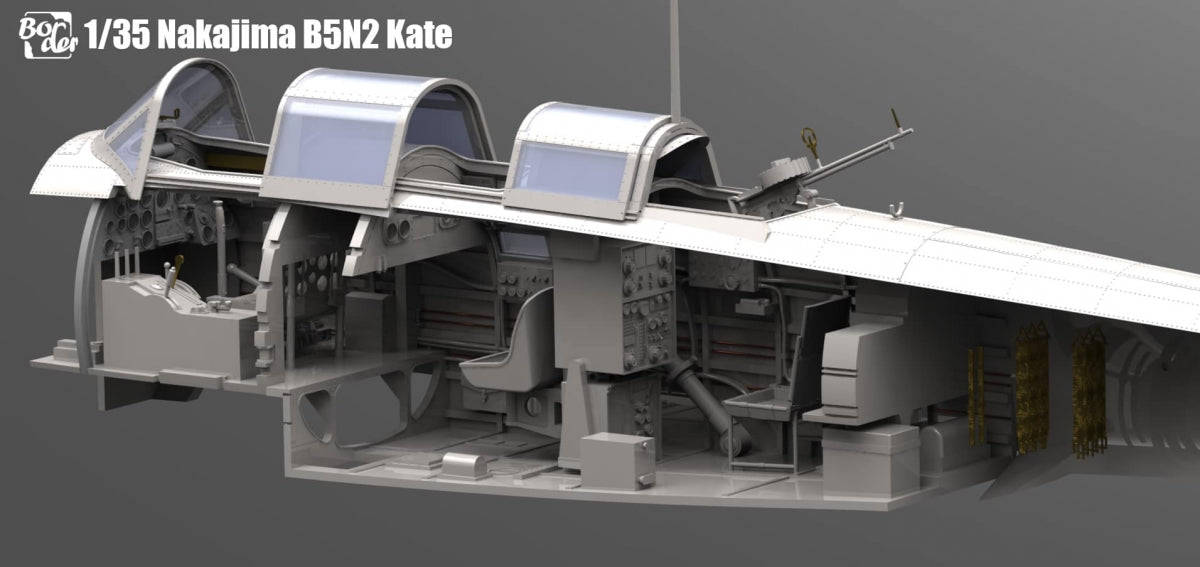 Maquette Border Model BF-005 Nakajima B5N2 Type 97 Bombardier d&amp;#39;attaque embarqué « Kate » avec intérieur complet, échelle 1/35 – image 14